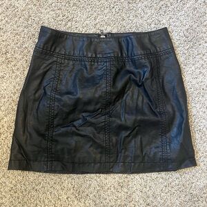 Free people vegan leather mini skirt